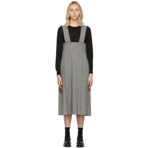 Comme des garçons comme des garçons pleated wool grey suspended skirt dress NWT